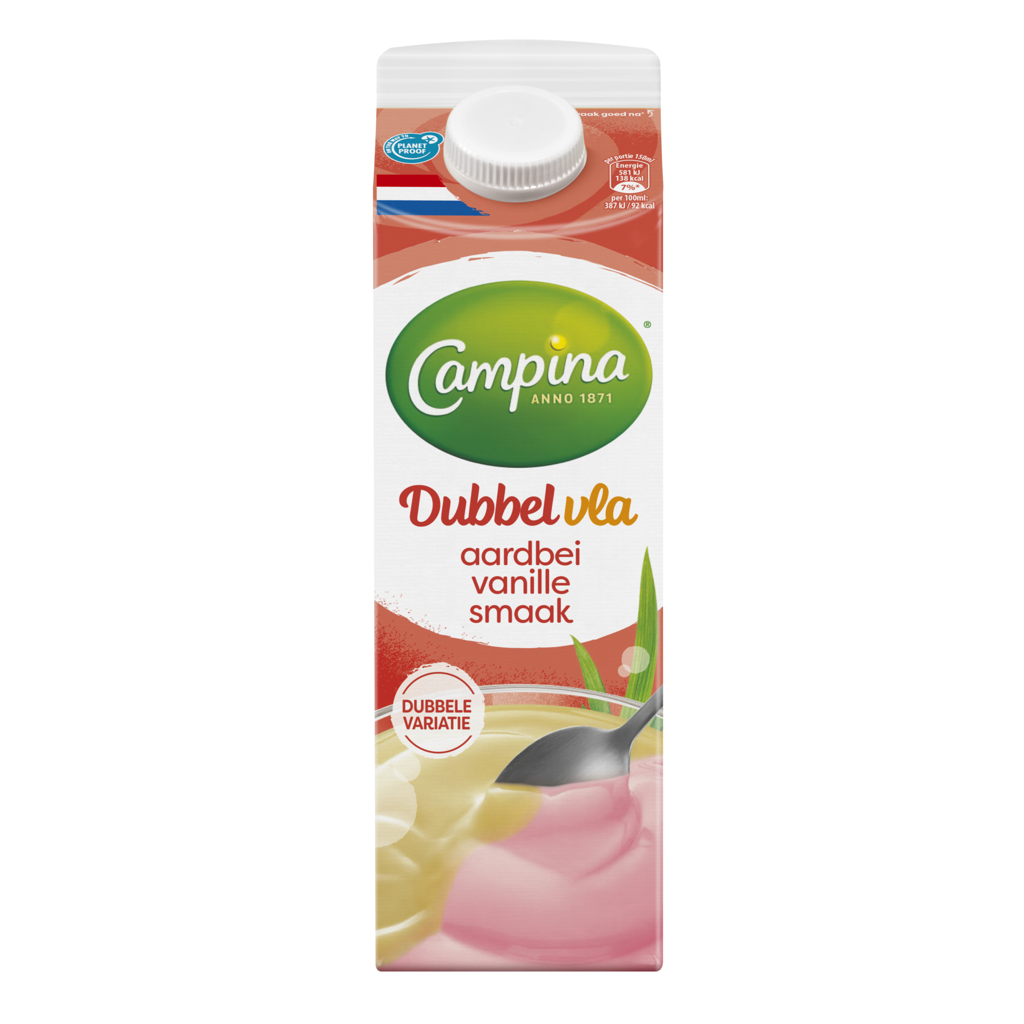 10945 Dubbelvla aardbei-vanille 1 liter