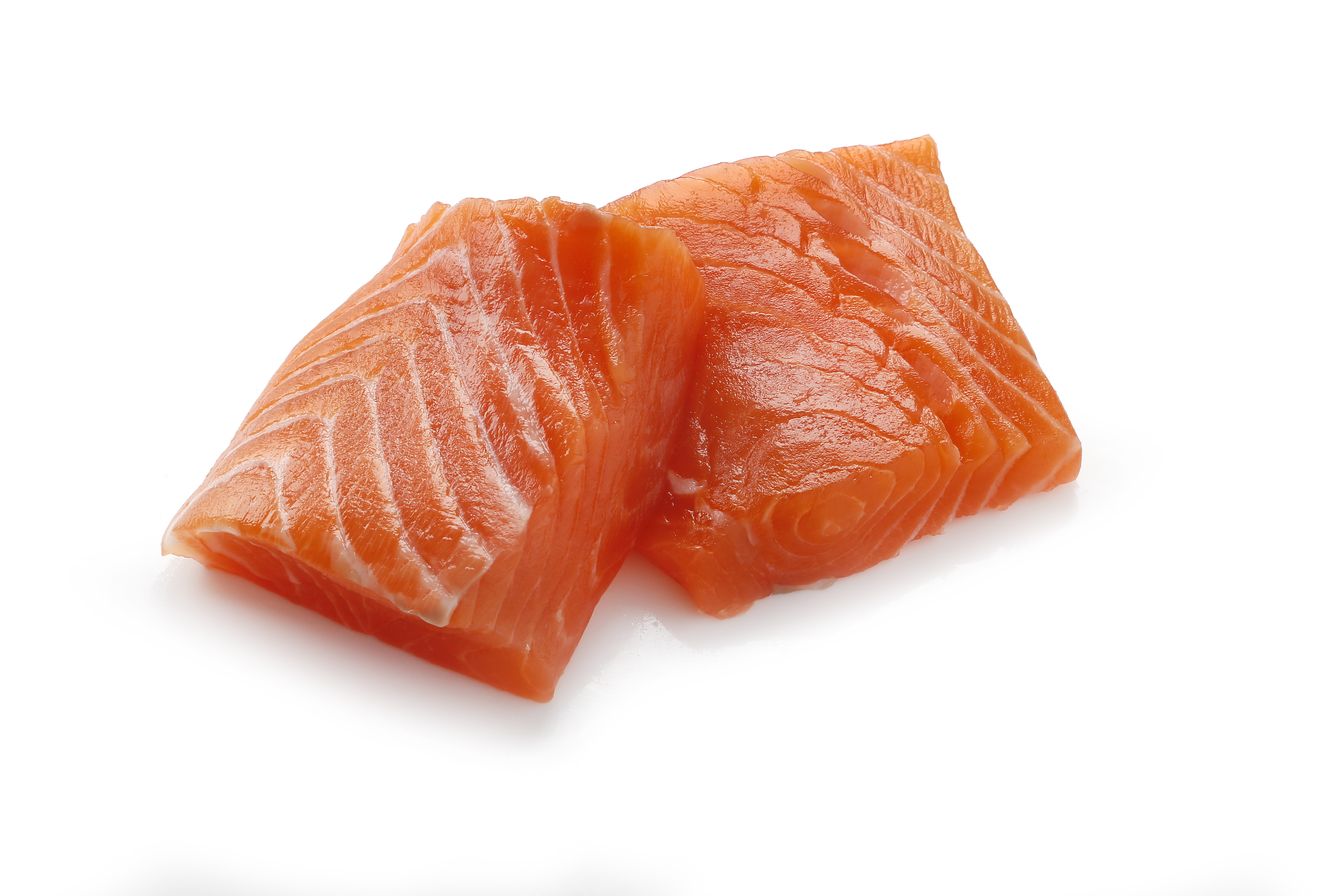 14639 Zalm Noors 3 - 4 kilo - moten met vel met graat geportioneerd