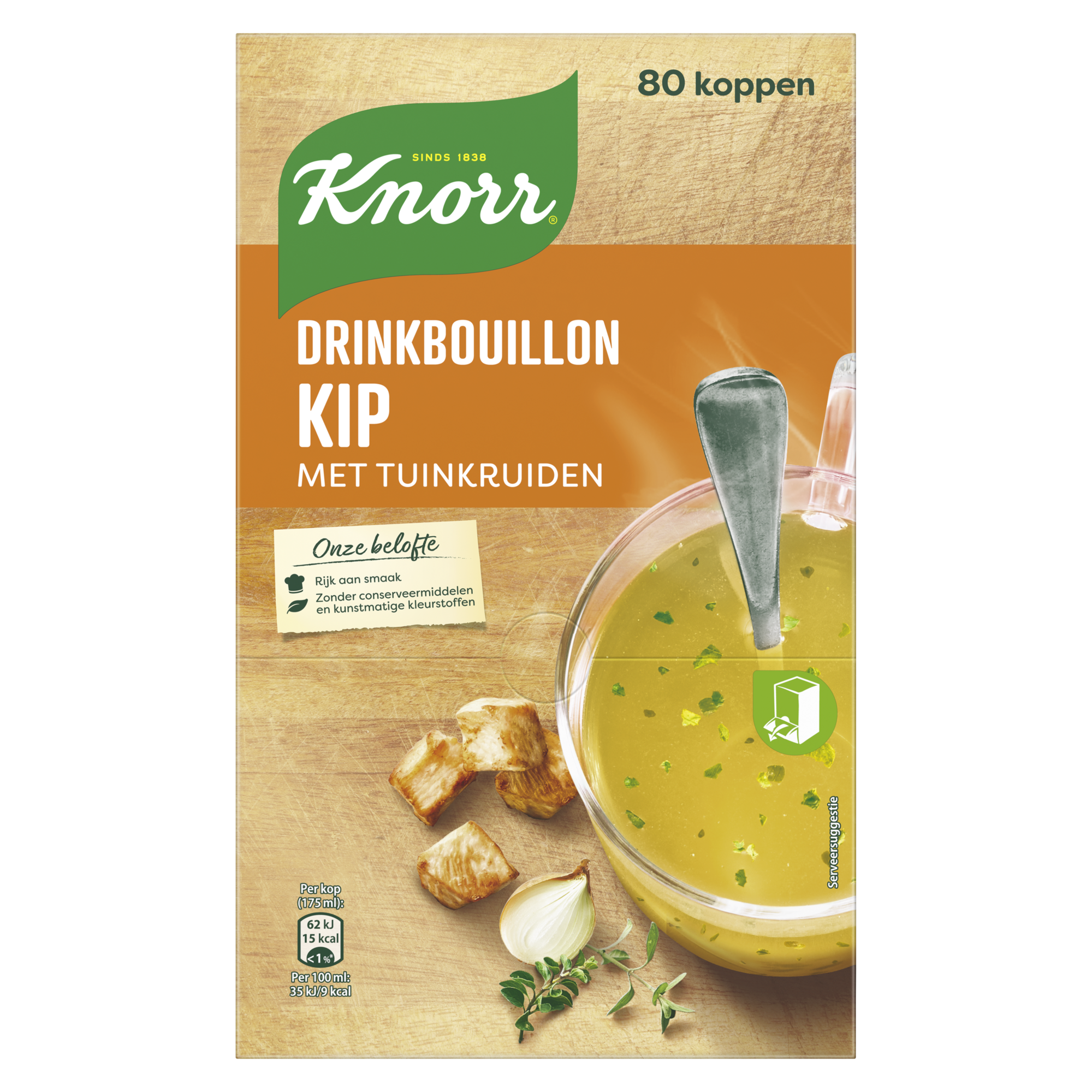 2049 Kip met tuinkruiden drinkbouillon sachets 80 stuks