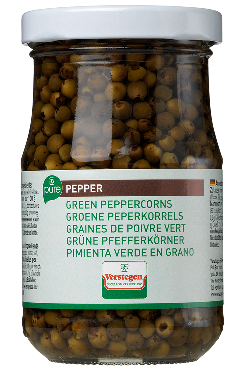 2583 Groene peperkorrels op sap 210gr