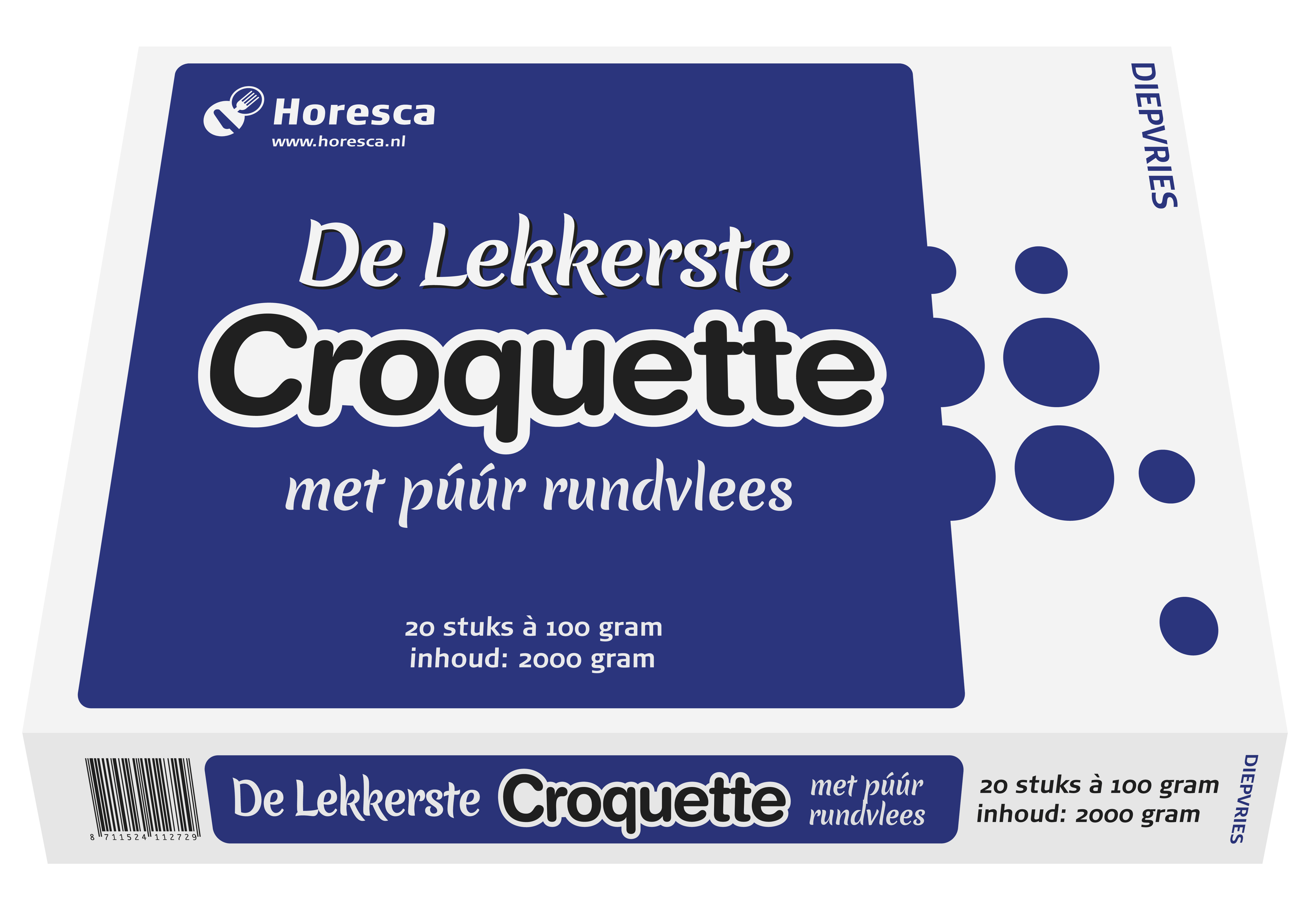 51230 Rundvleeskroket de Lekkerste 20x100 gram