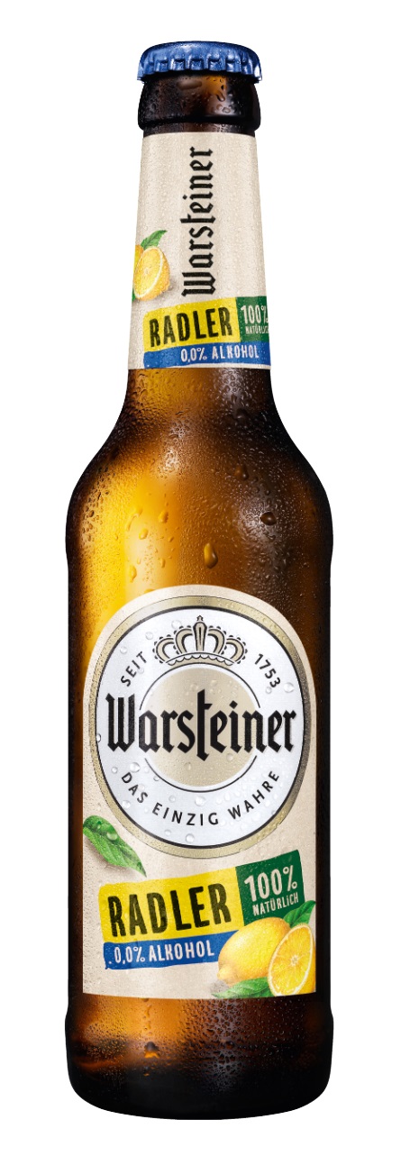 64941 Warsteiner radler alcoholvrij flesjes 24x33 cl