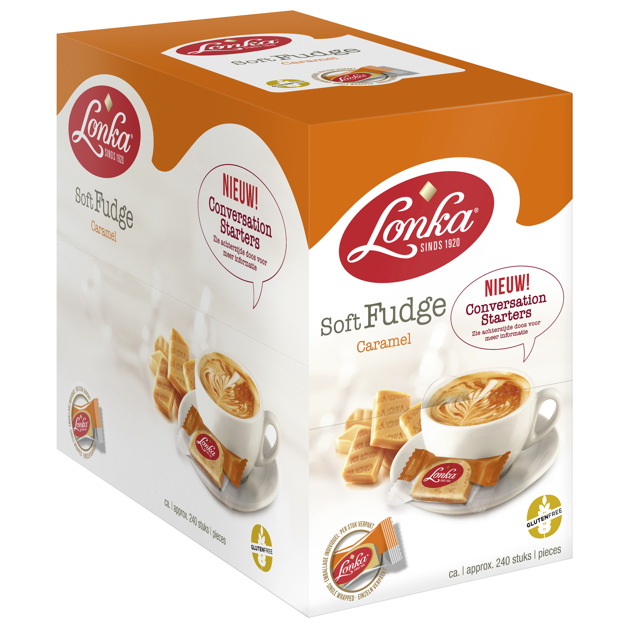 79982 Fudge caramel per st. verpakt 2,4 kg